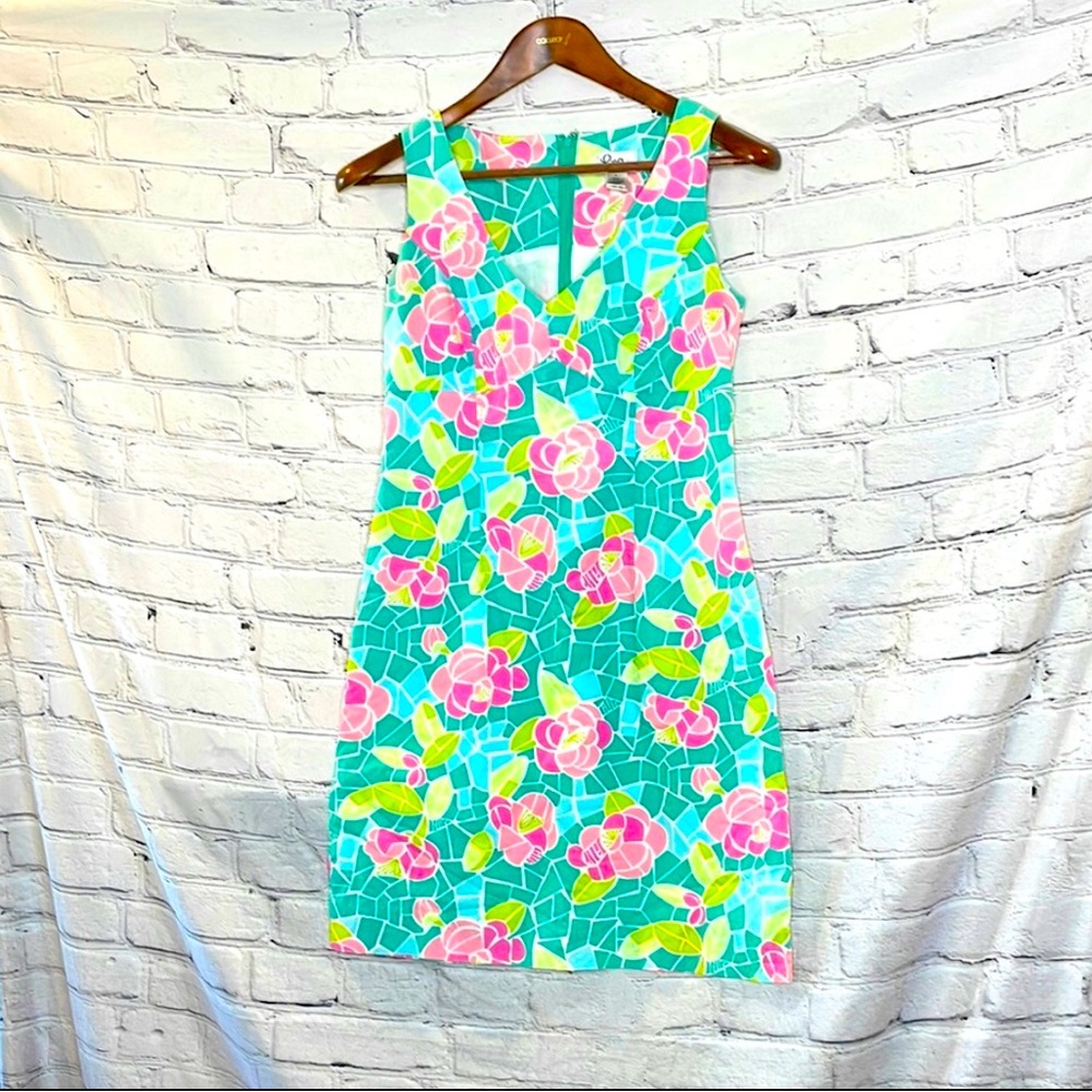 Lilly Pulitzer Vintage Mosaic Sleeveless Dress Size 4 Excellent Condition